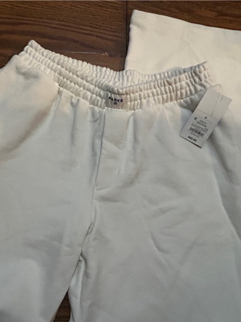 PARKE X Target White Wide Leg Sweatpants BNWT